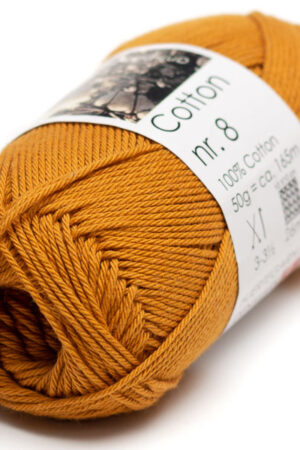 Hjertegarn Cotton nr. 8 - 1048 sinapinkeltainen