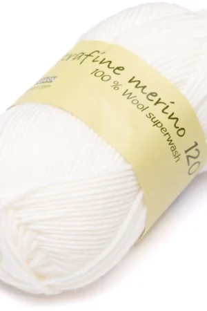 Hjertegarn Extrafine merino 120 1090 valkoinen