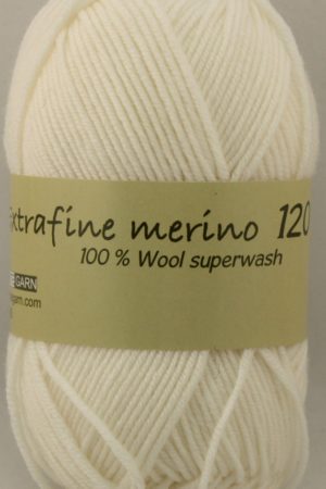 Hjertegarn Extrafine merino 120 valkoinen 1090