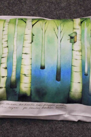 Tyynyliina (60x50 cm) Koivu. Peipon pesä.