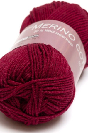 Hjertegarn Merino Cotton 1726 tummanpunainen