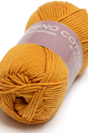 Hjertegarn Merino Cotton 3810 sinapinkeltainen