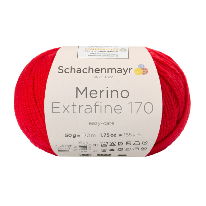 Schachenmayr Merino Extrafine 170 31 punainen