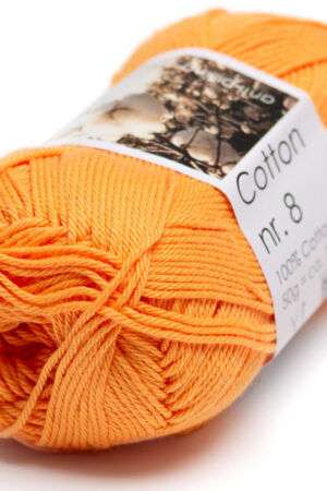 Hjertegarn Cotton nr. 8 - 3255 oranssi