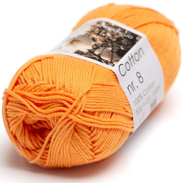 Hjertegarn Cotton nr. 8 - 3255 oranssi
