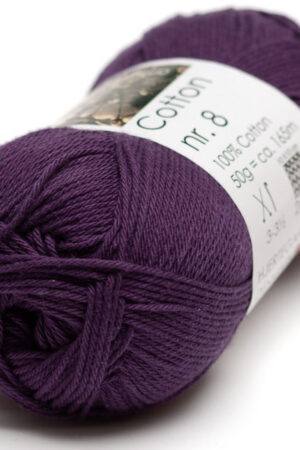 Hjertegarn Cotton nr. 8 - 3714 tumma violetti