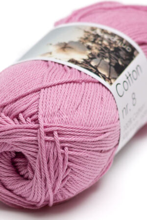 Hjertegarn Cotton nr. 8 - 520 lilahtava vaaleanpunainen