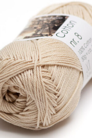 Hjertegarn Cotton nr. 8 - 209 beige