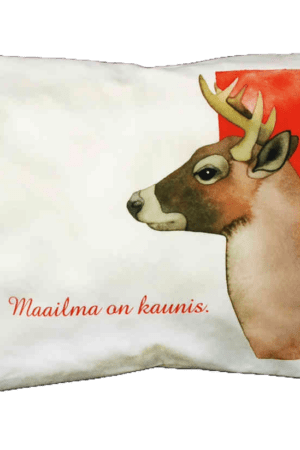 Kauris-tyynyliina "Maailma on kaunis"