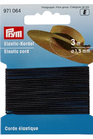 Pyöreä kuminauha 1.5mmx3m musta