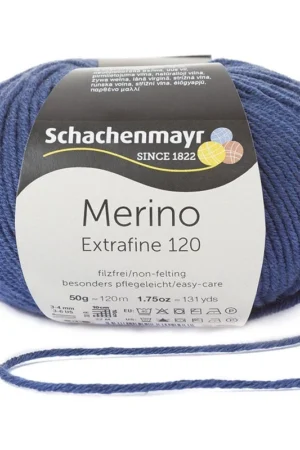 Schachenmayr Merino Extrafine120 - 155 laivastonsininen