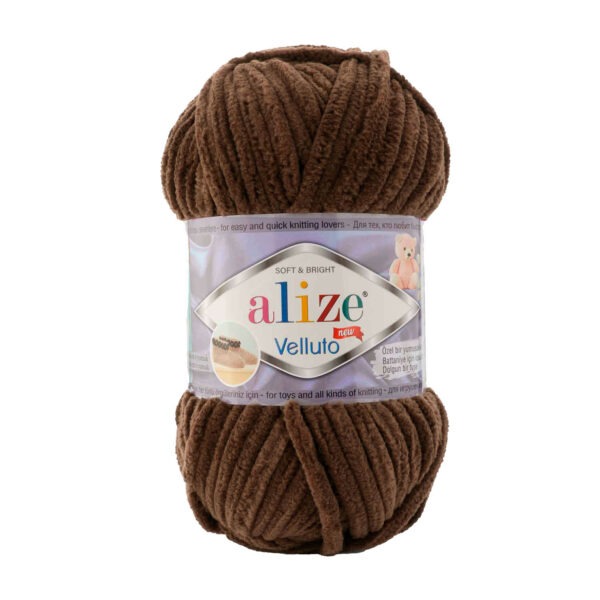 Alize Velluto, väri nro 493 suklaanruskea