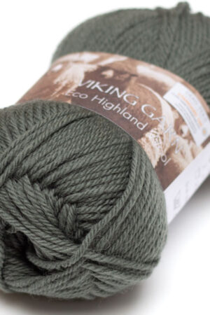 Viking Garn Eco Highland Wool 234 tumma harmaanvihreä