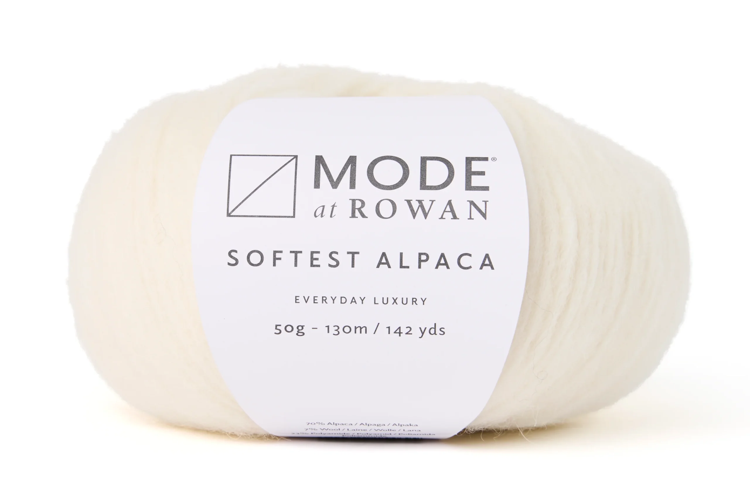 Mode at Rowan Softest Alpaca 14 luonnonvalkoinen