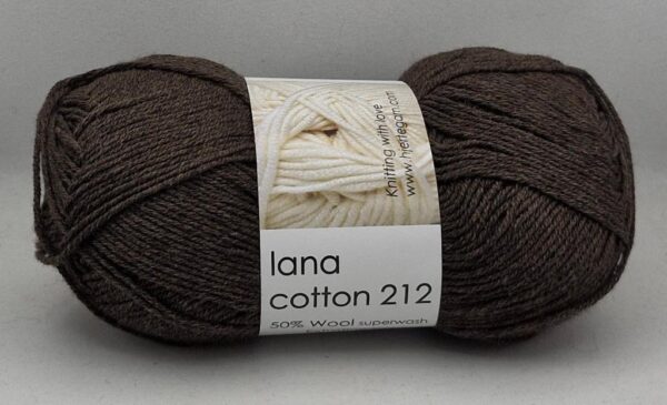 Hjertegarn Lana Cotton 294 tummanruskea