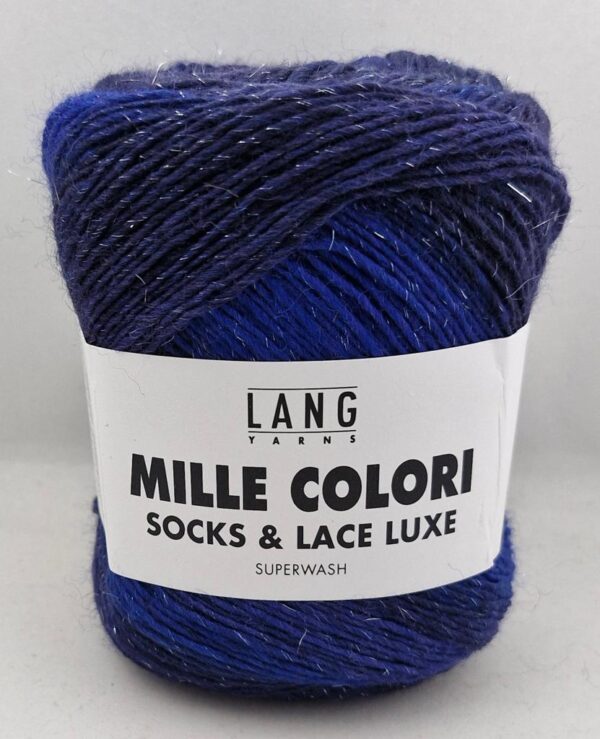 Lang Yarns Mille Colori Socks and Lace Luxe 35 sininen