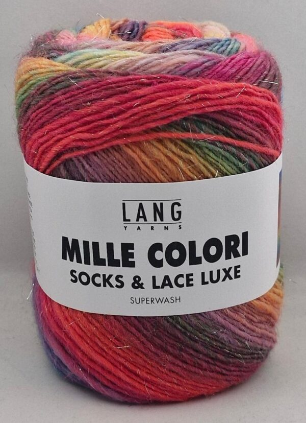 Lang Yarns Mille Colori Socks and Lace Luxe 51 Sateenkaari