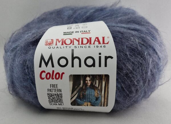 Mondial Mohair Color 896 sininen