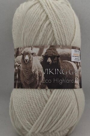 Viking Garn Eco Highland Wool 202 luonnonvalkoinen