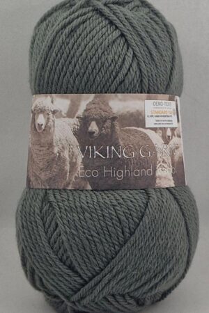 Viking Garn Eco Highland Wool 234 tumma harmaanvihreä