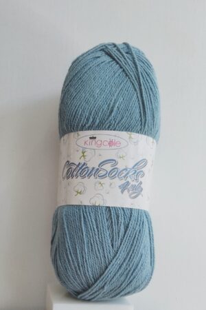 King Cole Cotton Socks 4-ply 4766 vaalea farkku