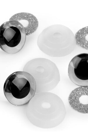 Turvasilmä hopea glitter, halkaisija 20 mm