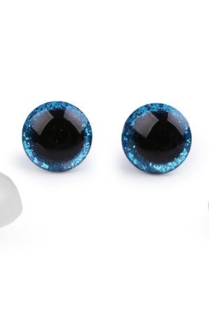 Turvasilmä halkaisija 12mm sininen glitter (2 kpl)