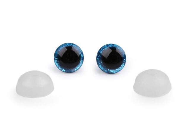 Turvasilmä halkaisija 12mm sininen glitter (2 kpl)