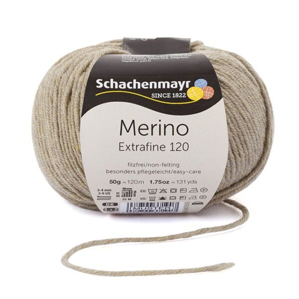 Schachenmayr Merino Extrafine 120 - 106 meleerattu beige