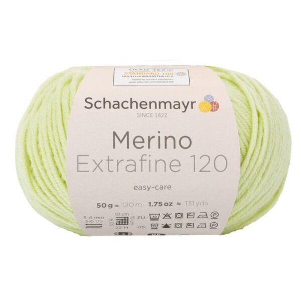 Schachenmayr Merino Extrafine 120 - 175 limenvihreä