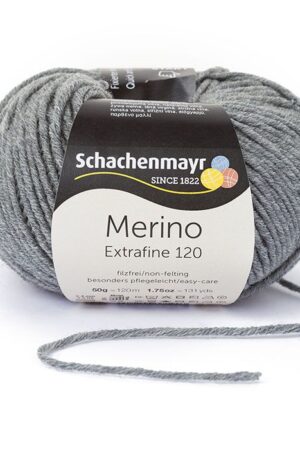 Schachenmayr Merino Extrafine120 - 192 meleerattu harmaa