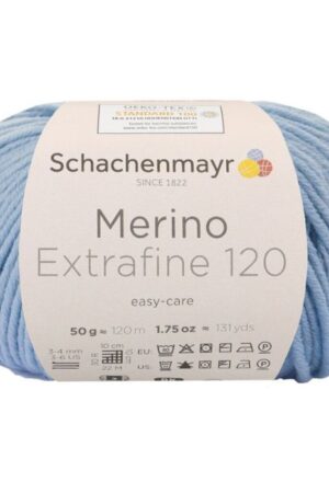 Schachenmayr Merino Extrafine120 - 152 vaaleansininen