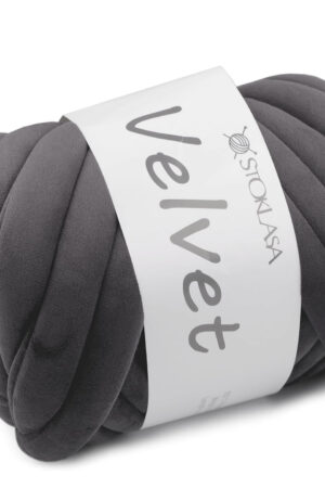 Velvet, harmaa super bulky -paksuinen lanka