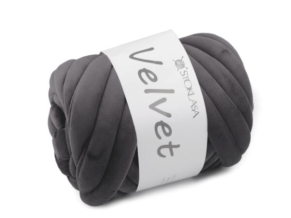 Velvet, harmaa super bulky -paksuinen lanka