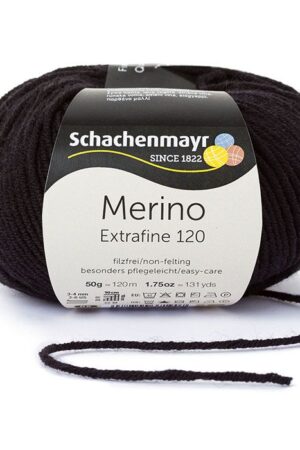 Schachenmayr Merino Extrafine 120 - 199 musta