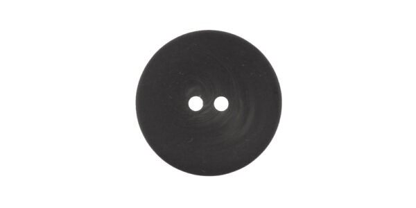 Kaksireikäinen muovinappi, harmaanmusta. Halkaisija: 22 mm