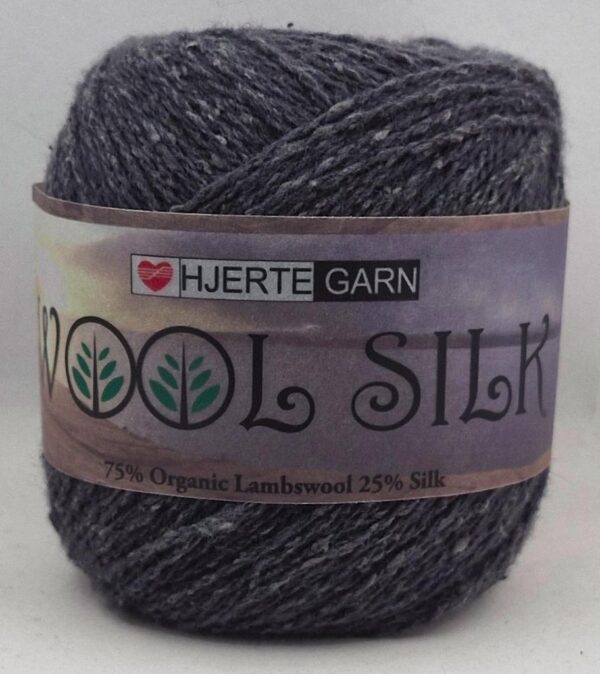 Hjertegarn Wool Silk 3011 tummanharmaa
