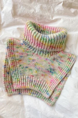 Pastellinkirjava lasten kauluri PetiteKnit Terrazzo Neck Junior