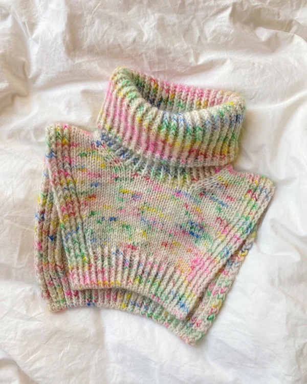Pastellinkirjava lasten kauluri PetiteKnit Terrazzo Neck Junior