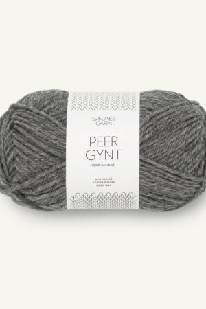Sandnes Garn Peer Gynt 1053 meleerattu tummanharmaa