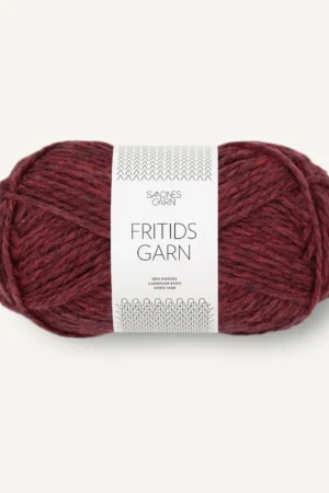 Sandnes Garn Fritidsgarn 4363 meleerattu tummanpunainen