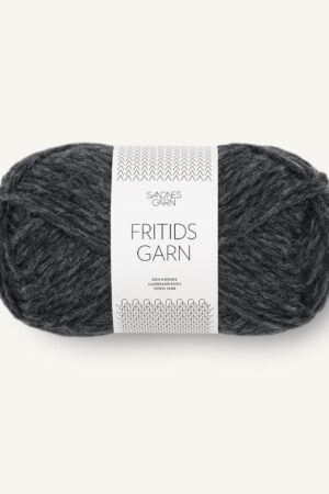 Sandnes Garn Fritidsgarn 1088 meleerattu hiilenharmaa