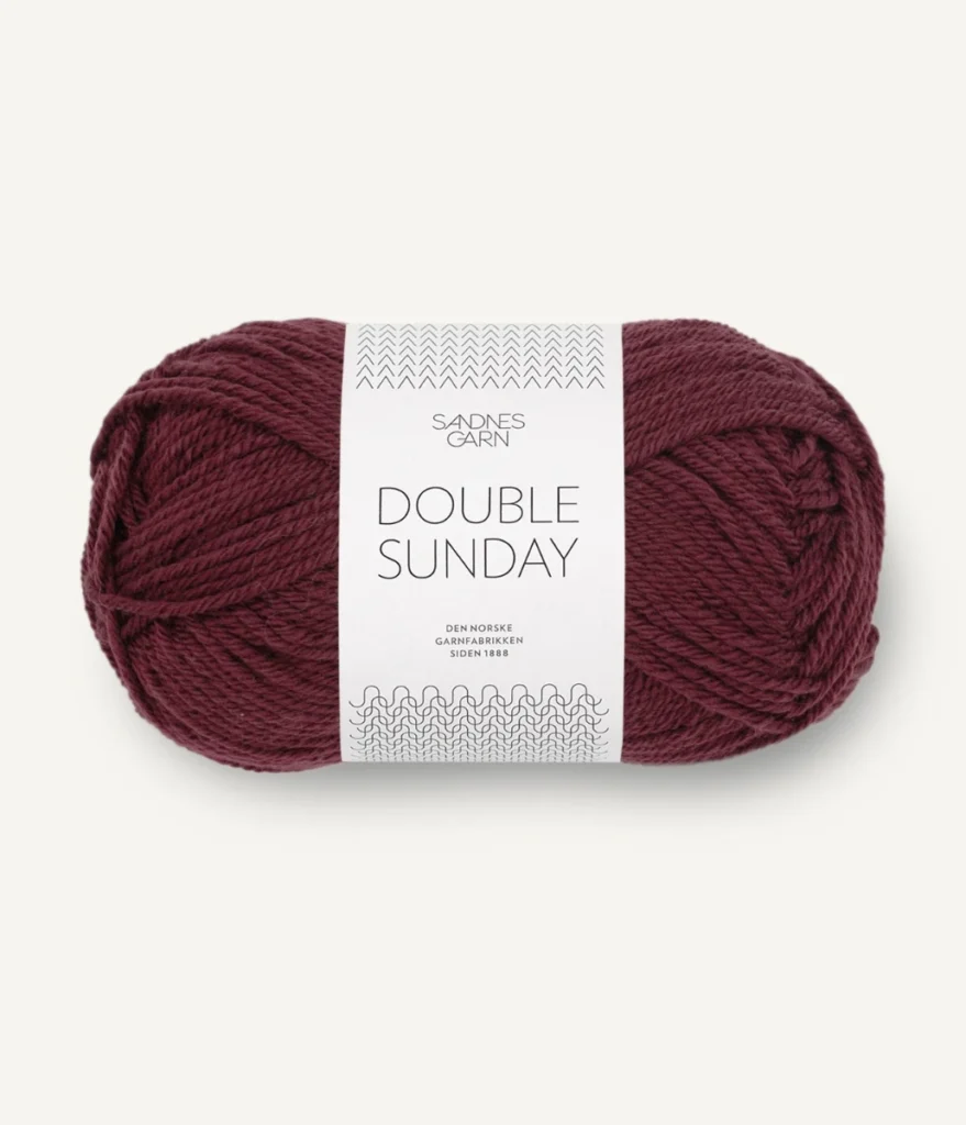 Sandnes Garn Double Sunday 4372 tumma burgundi