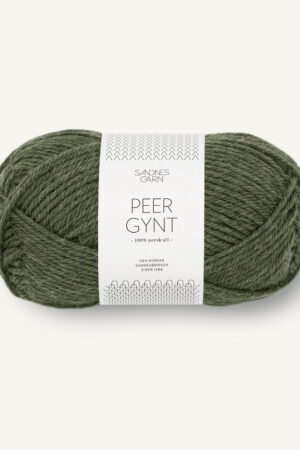 Sandnes Garn Peer Gynt 9572 meleerattu tumman vihreä