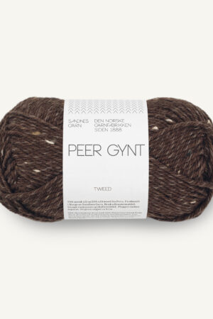 Sandnes Garn Peer Gynt 3085 Dark Brown Tweed