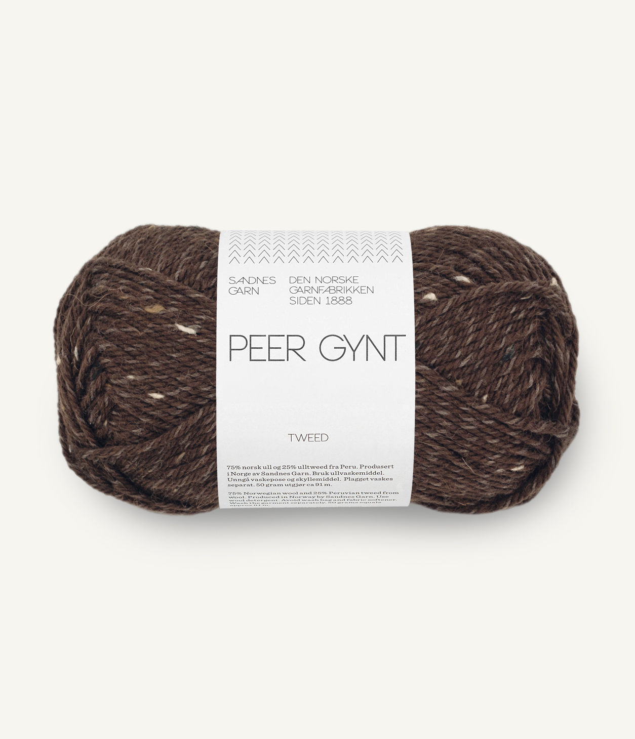 Sandnes Garn Peer Gynt 3085 Dark Brown Tweed
