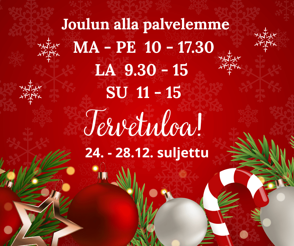 Joulukuun aukioloajat