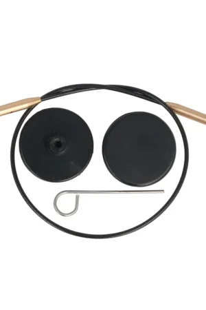 Knitpro Vaihtopääpuikon kaapeli 100 cm musta (10523)