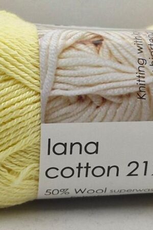 Hjertegarn Lana Cotton 3050 vaaleankeltainen