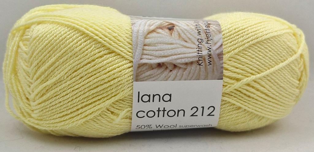 Hjertegarn Lana Cotton 3050 vaaleankeltainen